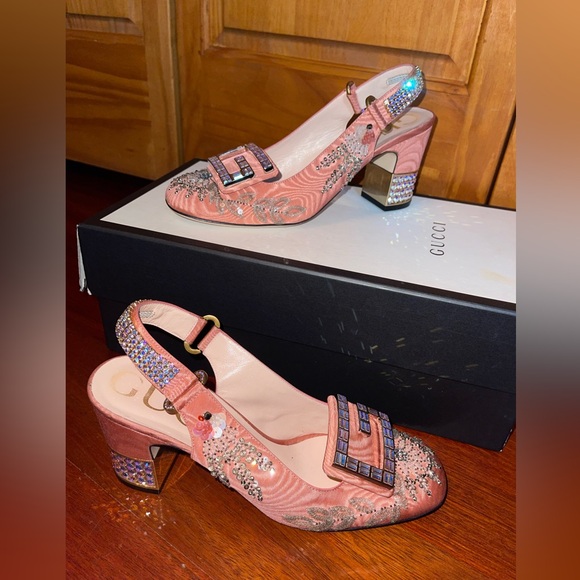 Gucci Madelyn Crystal Embellished Slingback - Picture 2 of 8
